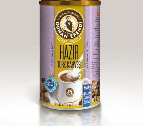Orhan Efendi Hazır Türk Kahvesi Sütlü Teneke 250 Gr