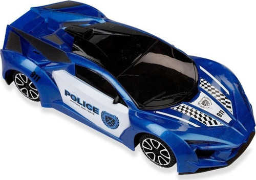 Kutulu Pilli Sesli Işıklı Mavi Polis Arabası