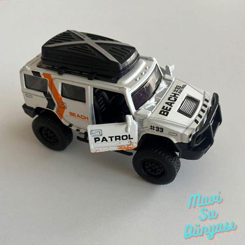 Çek Bırak Metal Beyaz Renk Araba Offroad Jeep Kapılar Açılır Araba