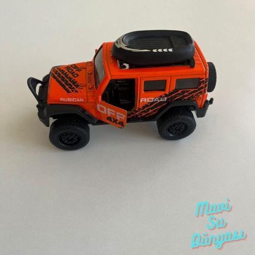Çek Bırak Metal Turuncu Renk Araba 4x4 Offroad Jeep Kapılar Açılır Araba