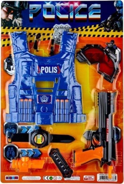 Çelik Yelekli Polis Seti