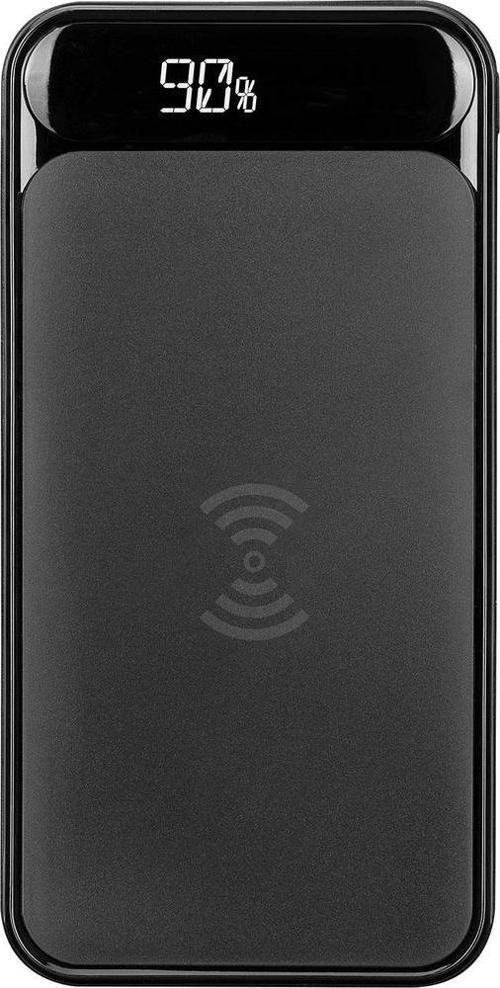 Ip-217W 10000Mah Powerbank 2 Usb Port Siyah Kablosuz Lcd Ekranlı Taşınabilir Pil Şarj Cihazı