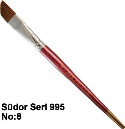 Seri 995 Yan Kesik Yağlı Boya-Akrilik Boya Fırçası No 8