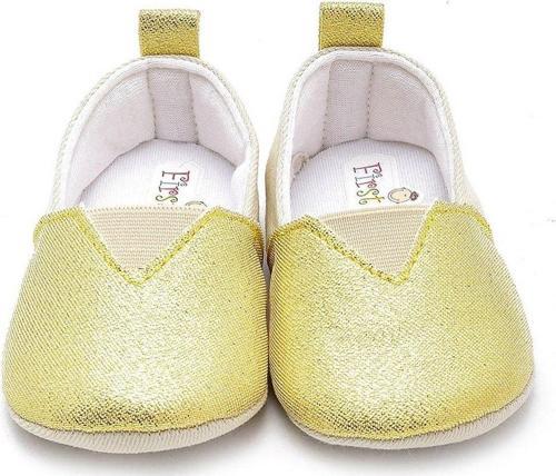 Bebek Patik Simli Kumaş Gold