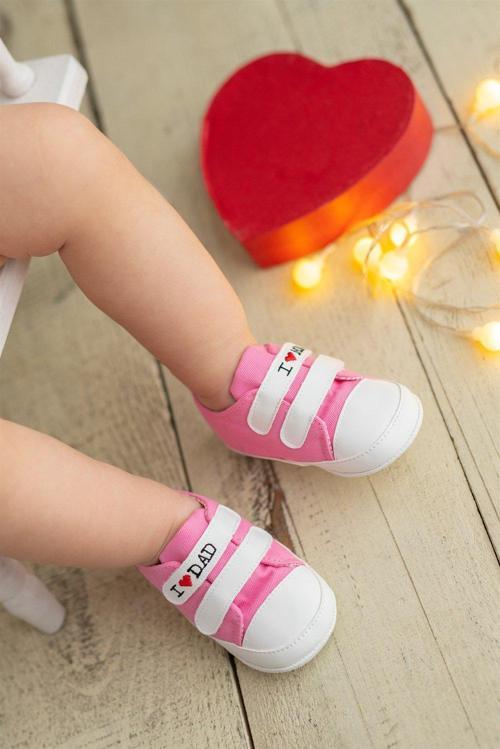 I Love Mom and Dad Patik Pembe G-2287