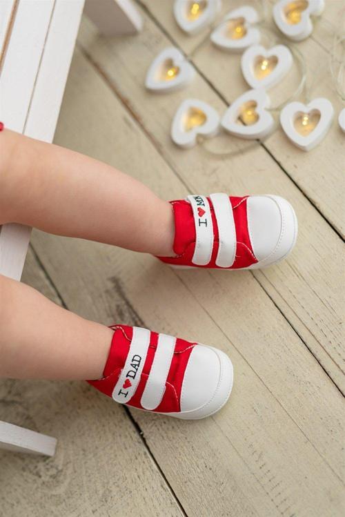 I Love Mom and Dad Patik Kırmızı G-2287