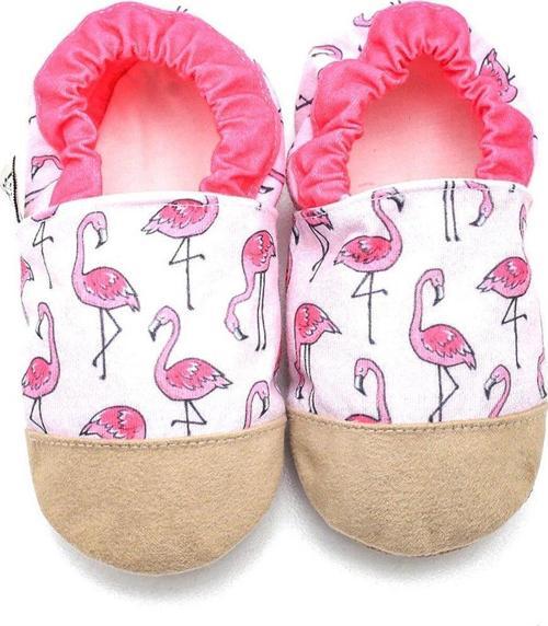 Pamuk Astarlı Kaydırmaz Taban Bebek Patik Flamingo, Ev Botu Terliği Kreş Ayakkabısı Panduf F-834
