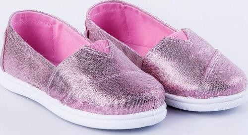 Pullu Toms Keten Ayakkabı Pembe