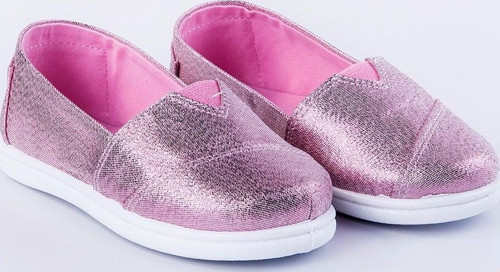 Pullu Toms Keten Ayakkabı Pembe