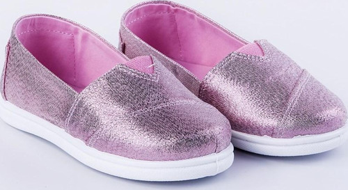 Pullu Toms Keten Ayakkabı Pembe