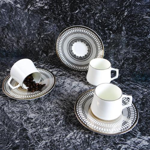 Crown Platin 6 Kişilik Kahve Fincan Takımı 80 ml