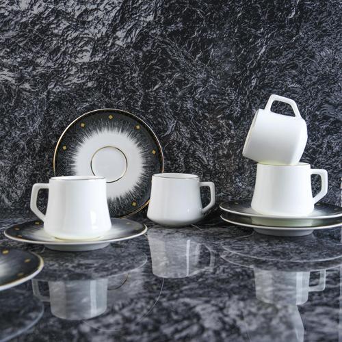 Diamond 6 Kişilik Kahve Fincan Takımı 80 ml