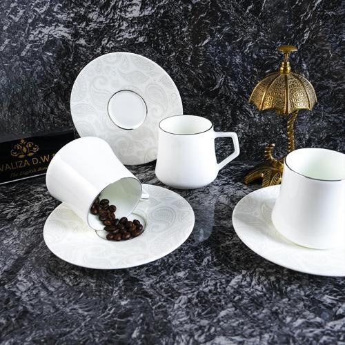 Paisley White 6 Kişilik Çay Fincan Takımı 180 ml