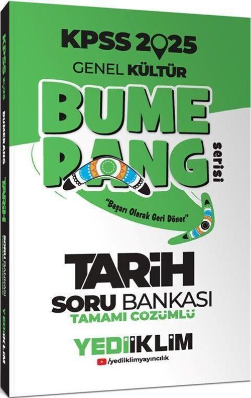 2025 KPSS Genel Kültür Bumerang Tarih Tamamı Çözümlü Soru Bankası Yediiklim Yayınları