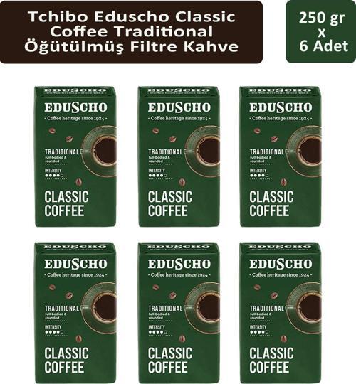 Eduscho Classic Coffee Traditional Öğütülmüş Filtre Kahve 250 gr x 6 Adet