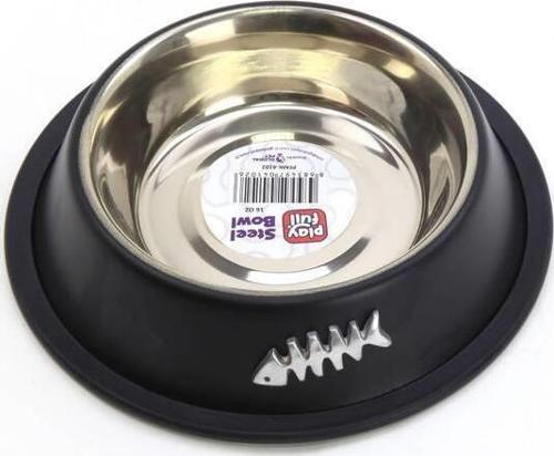 Kaymaz Tabanlı Çelik Mama Kabı 16 OZ