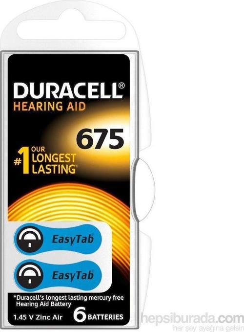 Duracell 675 Numara 6 lı İşitme Cihazı Pili