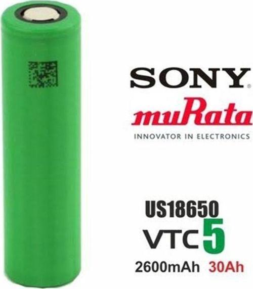 Murata Vtc5 2600Mah 30A 18650 Pil 1 Adet