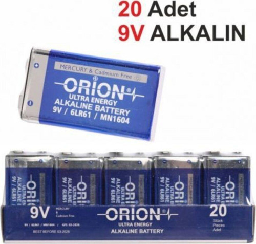 Orıon Alkalın 9V Dökme Mavi