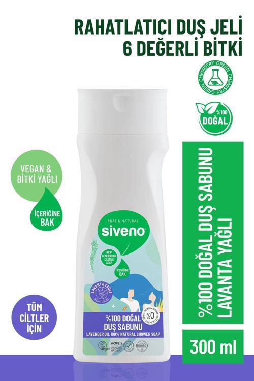 %100 Doğal Duş Sabunu Lavanta Kokulu Rahatlatıcı Duş Jeli 6 Değerli Bitki Vegan 300 ml