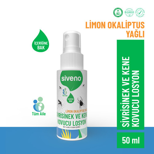 Sivrisinek ve Kene Kovucu Sprey Losyon Bitkisel Tüm Vücut İçin Seyahat Tatil Boy 50 ml