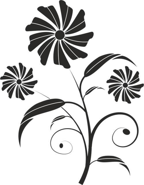 ÇİÇEK DESENİ FOLYO STİCKER 80cm Uzunluk