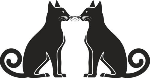 KEDİ FOLYO STİCKER 40cm Uzunluk