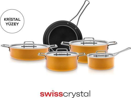 Swiss Crystal Mastermaid 9 Parça Tencere Seti Yellow