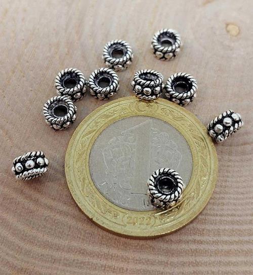 925 Ayar Gümüş Boncuk Ara Malzeme 3.5*6mm/2 adet (45626)