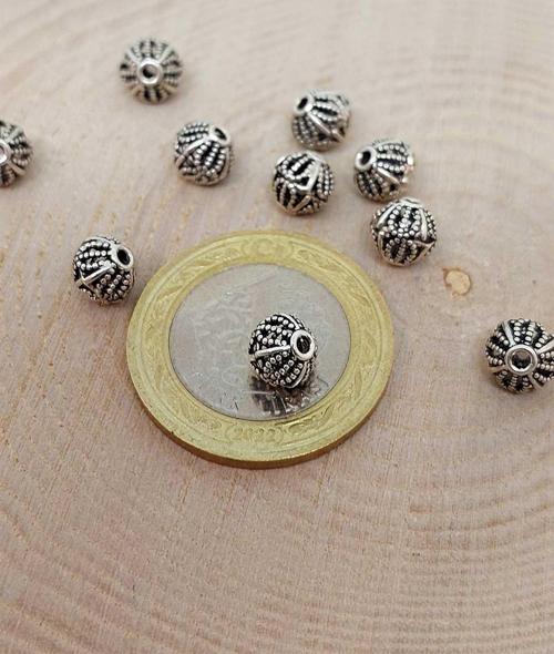 925 Ayar Gümüş Boncuk Ara Malzeme 6.5mm/2 adet (45618)