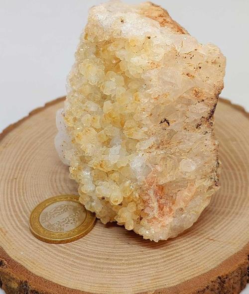 Açık Renk Kristalize Sitrin Taşı Kütle Ham Parça - 322gram (44640)