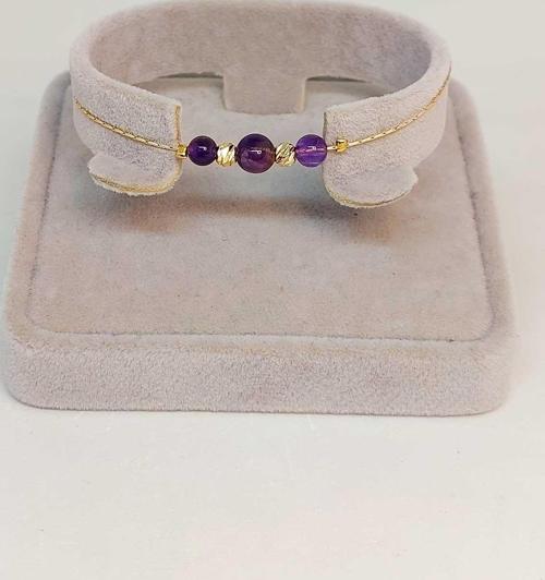 Ametist Taşı Tasarım Bileklik (52122)