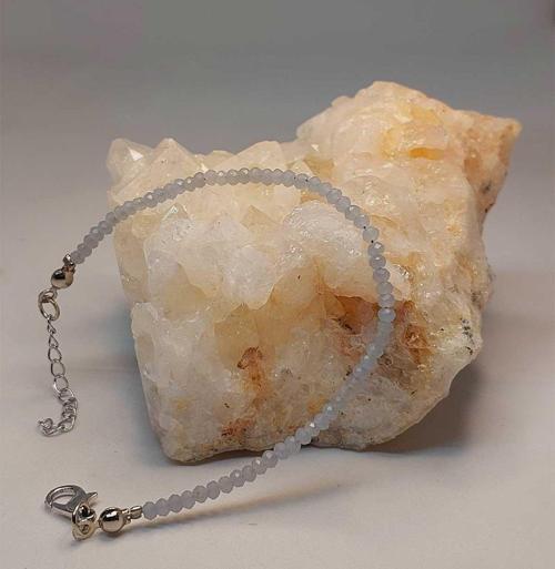 Angelit Taşı Rondela Faset Kesim 1.5*2.5mm Bileklik (45942)