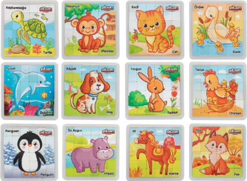 03-654 Kare Puzzle 36 Parça Oyuncak