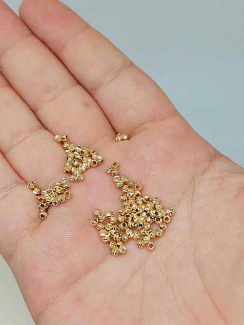 Altın Kaplama Boncuk Ara Malzeme 2mm/10 adet (52476)