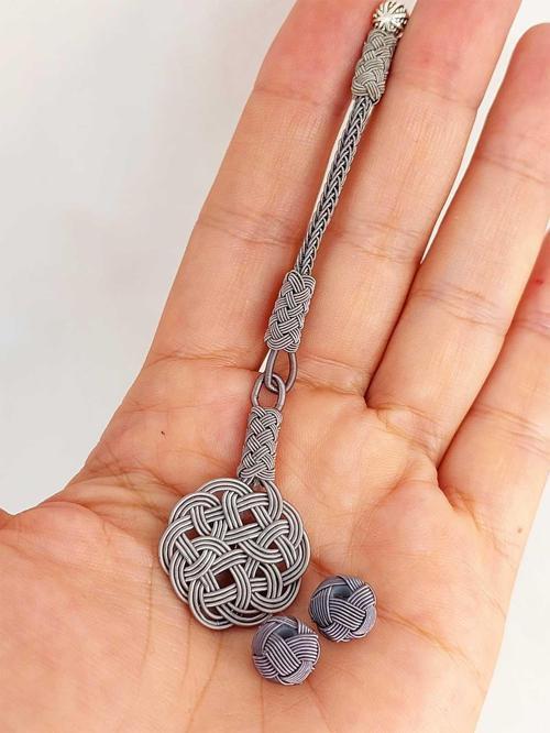 Bakır El İşi Kazaz Püskül & 2 Habbeli Takım (52018)