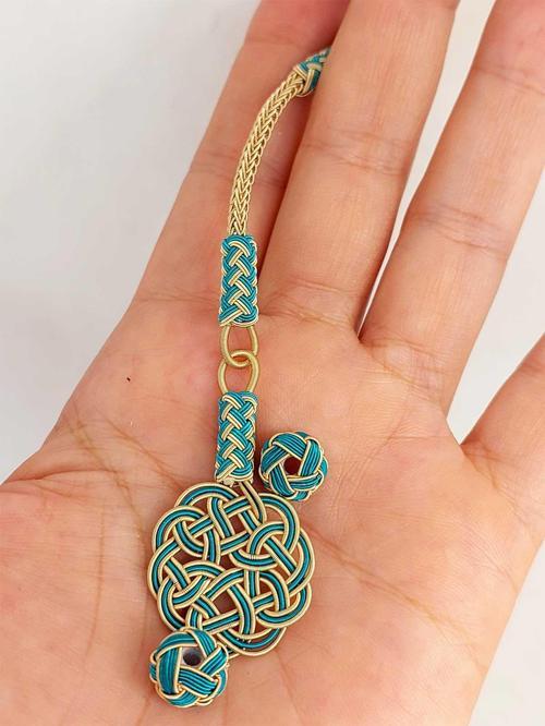 Bakır El İşi Kazaz Püskül & 2 Habbeli Takım (52026)