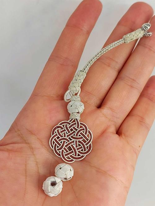 Bakır El İşi Kazaz Püskül & 2 Habbeli Takım (52034)