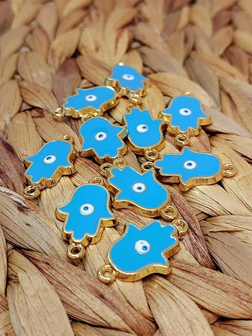 Altın Kaplama Turkuaz Fatma Ana Eli Aparat/2 adet (51772)