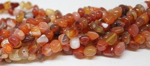 Bileklik Boy Akik Kahverengi Alacalı 8-10mm Tımbıl Doğal Taşlar Yarım Dizi (18CM UZUNLUĞUNDADIR)