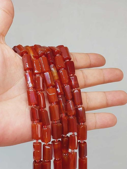 Bileklik Boy Akik Taşı 7x12mm Yarım Dizi (49920) (18CM UZUNLUĞUNDADIR)