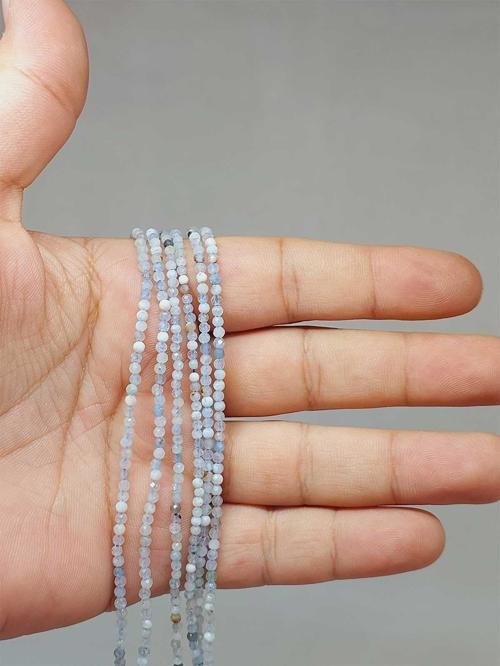 Bileklik Boy Akuamarin Taşı Dizi 2mm (51184) Yarım Dizi (17CM UZUNLUĞUNDADIR)