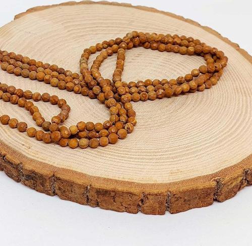 Bileklik Boy Jasper Taşı Faset Kesim Yarım Dizi 4mm (44535) (18CM UZUNLUĞUNDADIR)