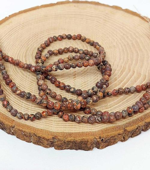 Bileklik Boy Jasper Taşı Yarım Dizi 4-5mm Aralığı (44485) (18CM UZUNLUĞUNDADIR)