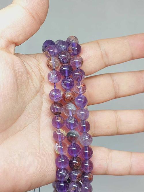 Bileklik Boy Ametrin Taşı Yarım Dizi 8mm (51348) (18CM UZUNLUĞUNDADIR)