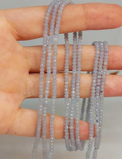 Bileklik Boy Angelit Taşı Rondela Faset Kesim Dizi 1.5*2.5mm Yarım Dizi (17CM UZUNLUĞUNDADIR)