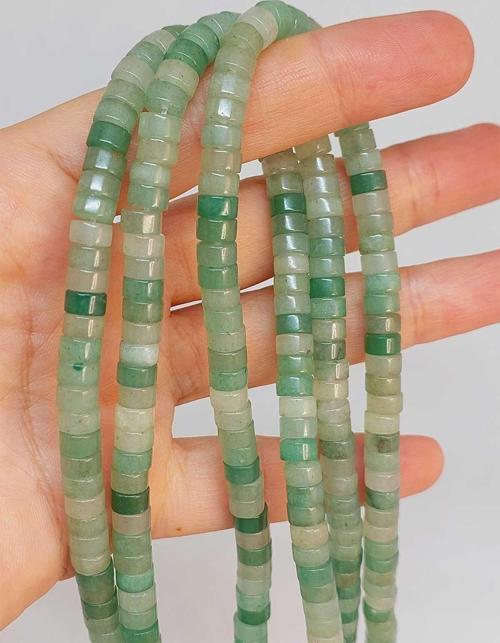 Bileklik Boy Aventurin Taşı Şekilli 3x6mm Yarım Dizi (49330) (18CM UZUNLUĞUNDADIR)