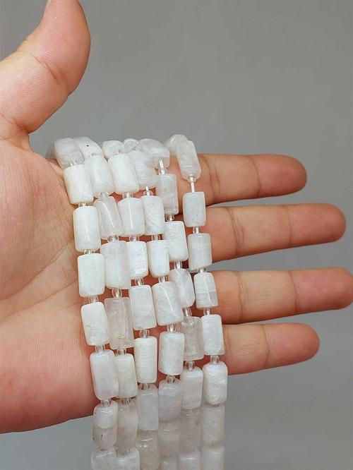 Bileklik Boy Ay Taşı 7x12mm Yarım Dizi (49914) (18CM UZUNLUĞUNDADIR)