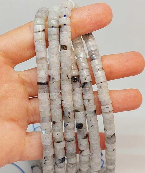 Bileklik Boy Ay Taşı Şekilli 3x6mm Yarım Dizi (49356) (18CM UZUNLUĞUNDADIR)