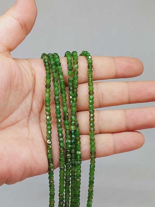 Bileklik Boy Diopsit Taşı Dizi 3*3.5mm (51222) Yarım Dizi (17CM UZUNLUĞUNDADIR)